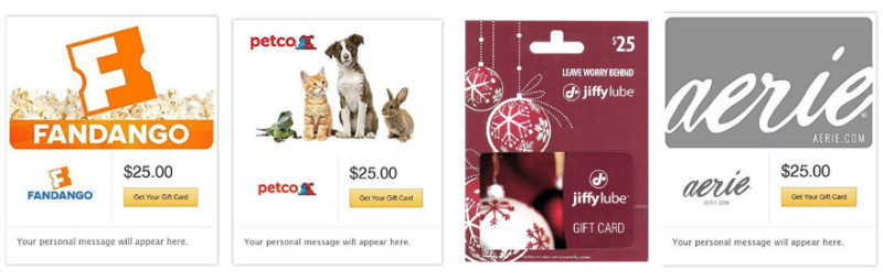 Gift Card Deals — Fandango, Aerie, Petco, Panda Express