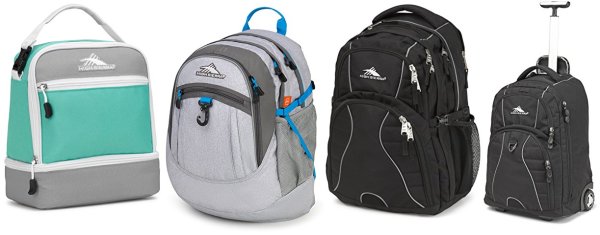 Deal of the Day: Save up to 25% on High Sierra Backpacks and Lunch Kits