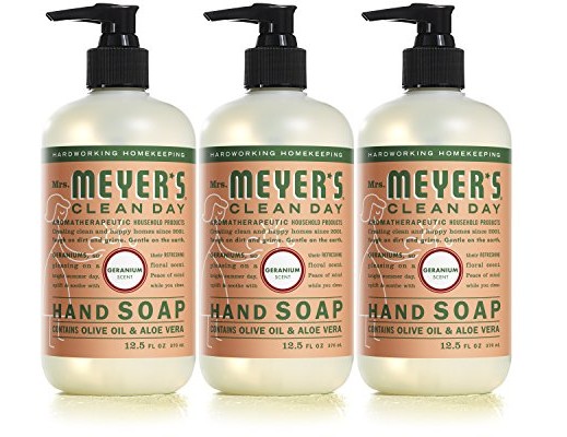 Mrs Meyers Hand Soap, Geranium, 12.5 Fluid Ounce (Pack of 3) $10.14 (reg. $11.97)