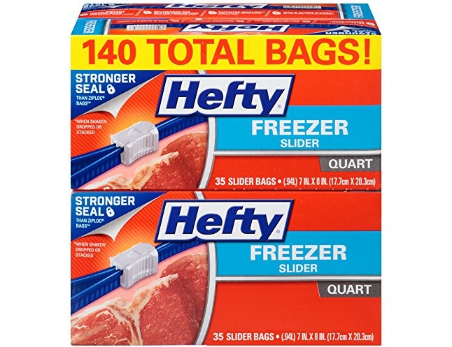 Hefty Slider Freezer Bags (Quart, 140 Count) $13.25 (reg. $14.99)