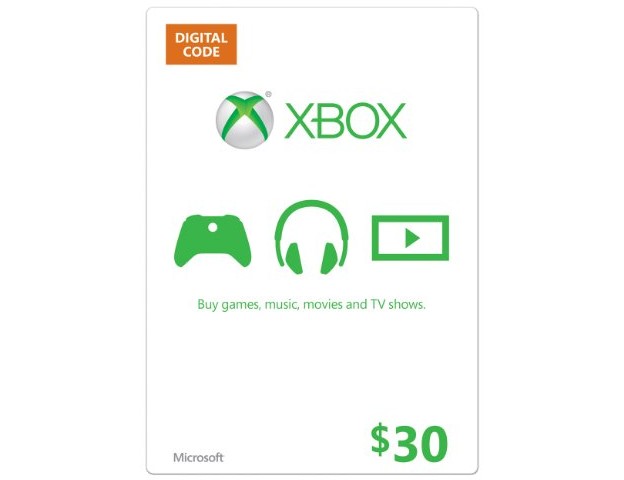 Xbox Live $30 Gift Card - Digital Code $27.00 (reg. $30.00)