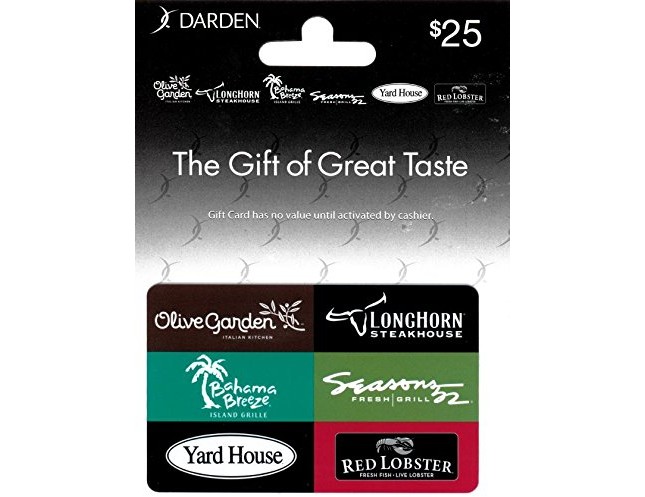 Darden Restaurants $25 Gift Card $25.00