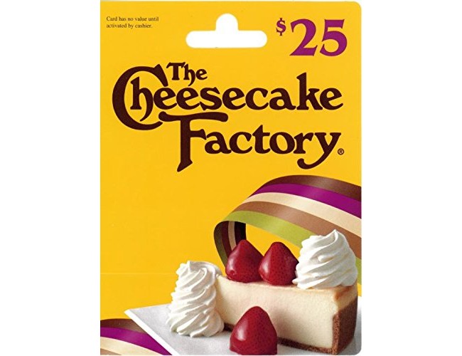 The Cheesecake Factory Gift Card $25 $25.00