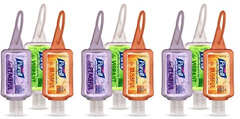 Purell Advanced Hand Sanitizer Portable Bottle - Infused with Essential Oils, 1oz. Travel Size Jelly Wrap Bottles (Case of 9) â€“ 3900-09-ECME17 $11.30 (reg. $16.14)