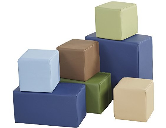 ECR4Kids Softzone Foam Big Blocks, Earthtone (7-Piece Set) $74.96 (reg. $143.79)