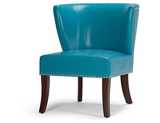 Simpli Home Jamestown Accent Chair, Mediterranean Blue $220.86