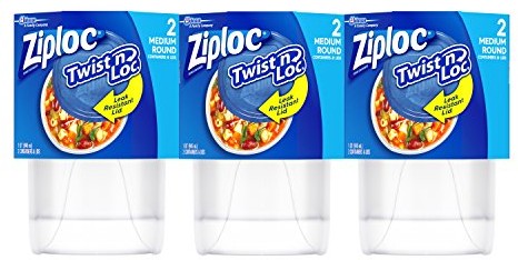 Ziploc Twist ´n Loc Container, Medium, 6 Count $3.99 (reg. $10.54)