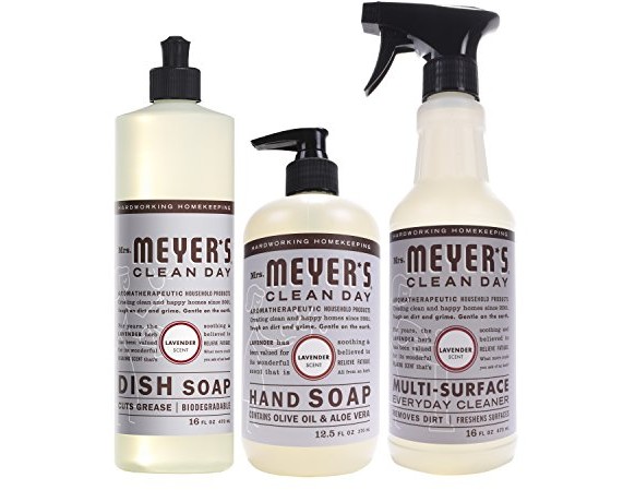 Mrs. Meyer's Kitchen set, Lavender, 3 ct: dish soap, hand soap & multi-surface everyday cleaner $8.99 (reg. $11.97)