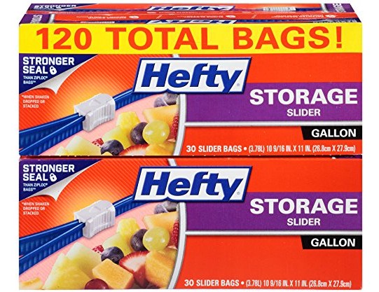 Hefty Slider Storage Bags (Gallon, 120 Count) $10.99 (reg. $14.99)