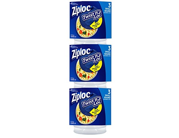Ziploc Twist N Loc Container, Small, 9 Count $6.75 (reg. $10.54)