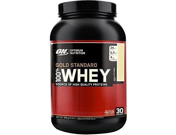 Optimum Nutrition Gold Standard 100% Whey Protein Powder, Vanilla Ice Cream, 2 Pound $20.99 (reg. $29.98)