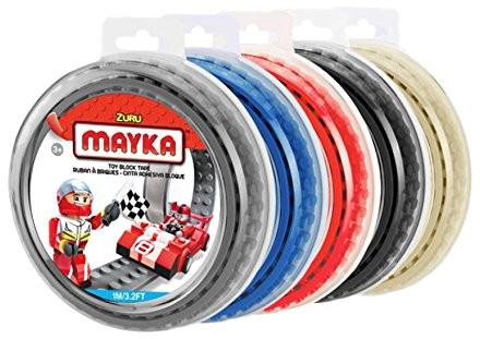 Mayka Toy Block Tape - Mega Pack - 2 Stud - Grey, Blue, Red, Black and Sand - 30 Total Feet $39.99 (reg. $49.99)