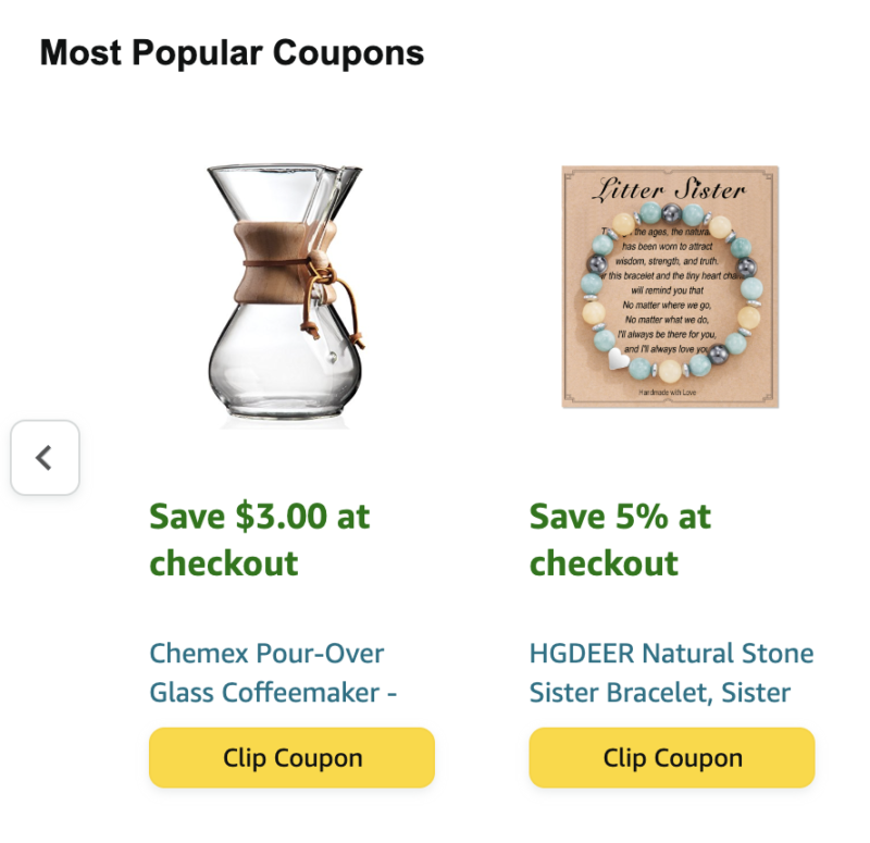 Image of poor quality deals on Amazons most popular page