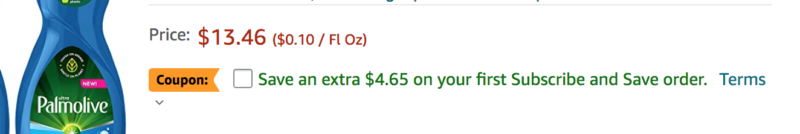 Image of typical Amazon Coupon deal
