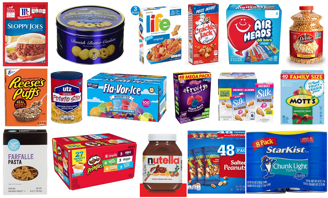 Image of various quality brands of groceries which have been available at great prices on Amazon