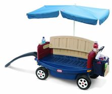 Little Tikes Deluxe Ride and Relax Wagon with Umbrella JungleDealsBlog.com