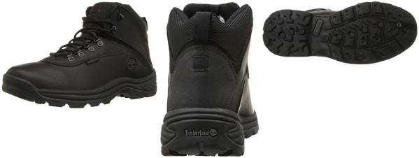 timberland men's white ledge mid waterproof ankle boot black