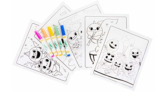 crayola color wonder baby shark coloring pages mess free