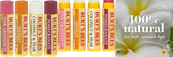 Purchase Burt's Bees 100% Natural Moisturizing Lip Balm, Superfruit - Pink Grapefruit, Mango, Coconut & Pear, Pomegranate - 4 Tubes on Amazon.com