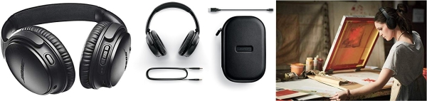 Purchase Bose QuietComfort 35 II Wireless Bluetooth Headphones, Noise-Cancelling, with Alexa voice control - Black on Amazon.com