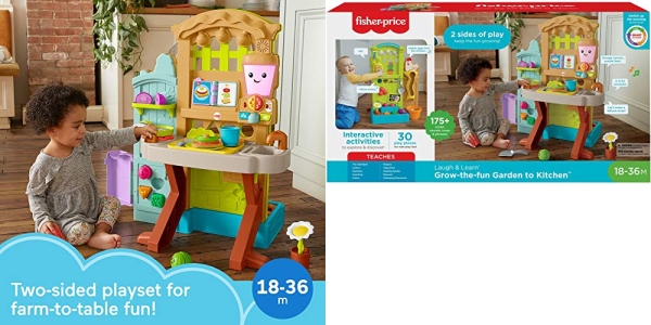 Purchase Fisher-Price Laugh & Learn Grow-the-Fun Garden to Kitchen, interactive farm-to-kitchen playset for toddlers with music, lights and learning content on Amazon.com