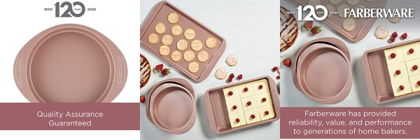 Purchase Farberware 47776 Nonstick Bakeware, Nonstick Muffin Pan / Cupcake Pan - 12 Cup, Rose Gold Red on Amazon.com