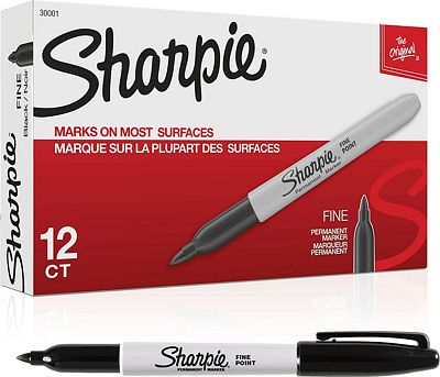 Purchase Sharpie Permanent Markers, Fine Point, Black, 12 Count at Amazon.com