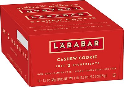 Purchase LARABAR, Fruit & Nut Bar, Cashew Cookie, Gluten Free, Vegan, Whole 30 Compliant, 1.7 oz Bars (16 Count) at Amazon.com
