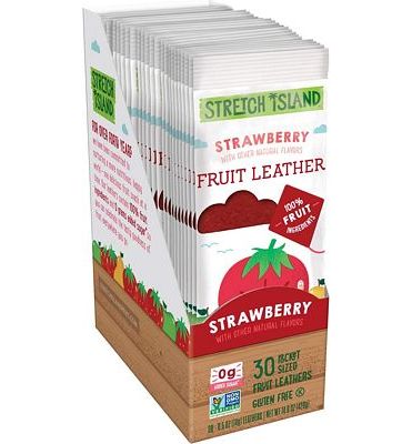 Purchase Stretch Island Strawberry Original Fruit Leather Snacks  Vegan, Gluten Free, Non-GMO, No Sugar Added - 0.5 Oz Strips (30 Count) at Amazon.com