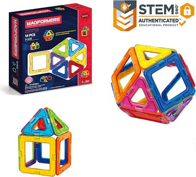 Purchase Magformers Basic Set (14-pieces) Magnetic Building Blocks at Amazon.com