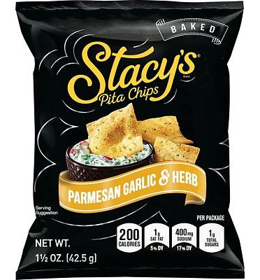 Purchase Stacy's Parmesan Garlic & Herb Flavored Pita Chips, 1.5 Ounce Bags (Pack of 24) at Amazon.com