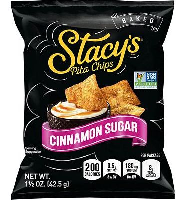 Purchase Stacy's Cinnamon Sugar Flavored Pita Chips, 1.5 Ounce (Pack of 24) at Amazon.com