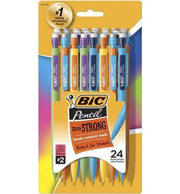 Purchase BIC Xtra-Strong Mechanical Pencil, Colorful Barrel, Thick Point (0.9mm), 24-Count at Amazon.com