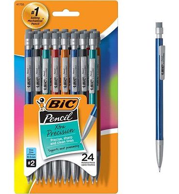 Purchase BIC Xtra-Precision Mechanical Pencil, Metallic Barrel, Fine Point (0.5mm), 24-Count at Amazon.com