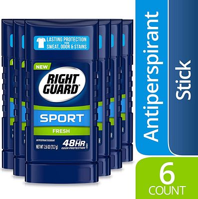 Purchase Right Guard Sport Antiperspirant Deodorant Invisible Solid Stick, Fresh, 2.6 Ounce (Pack of 6) at Amazon.com