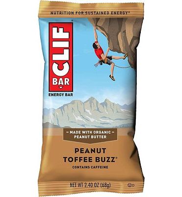 Purchase CLIF BAR - Energy Bars - Peanut Toffee Buzz - 44mg Caffeine (2.4 Ounce Protein Bars, 12 Count) at Amazon.com