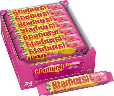 Purchase Starburst FaveREDs Fruit Chews Candy, 2.07 ounce (24 Single Packs) at Amazon.com