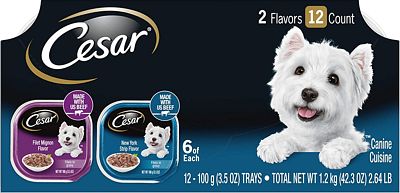 Purchase Cesar Gourmet Wet Dog Food Variety Packs - 12 Trays at Amazon.com