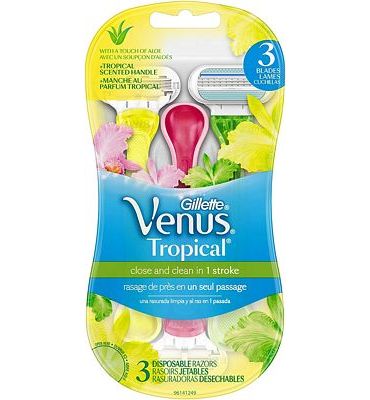Purchase Gillette Venus Tropical Disposable Women's Razors - Single Package of 3 Razors at Amazon.com