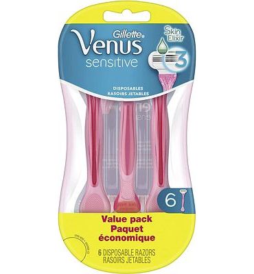 Purchase Gillette Venus Sensitive Women's Disposable Razors - 6 Pack at Amazon.com
