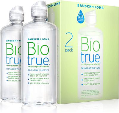 Purchase Biotrue Contact Lens Solution for Soft Contact Lenses, Multi-Purpose, 10 oz, (2 Count) at Amazon.com
