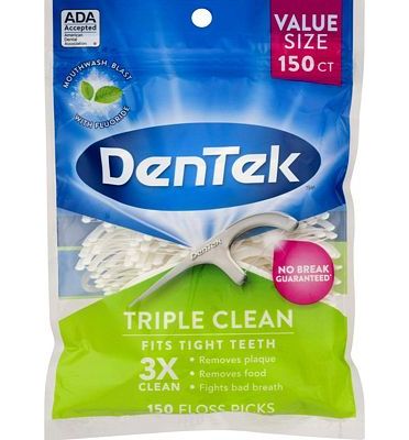 Purchase DenTek Triple Clean Floss Picks, No Break Guarantee, 150 Count at Amazon.com