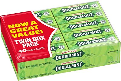 Purchase Wrigley's Doublemint Chewing Gum, 5-count (40 Packs) at Amazon.com