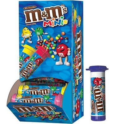Purchase M&M'S MINIS Milk Chocolate Candy, 1.08-Ounce Tubes (Pack of 24) at Amazon.com