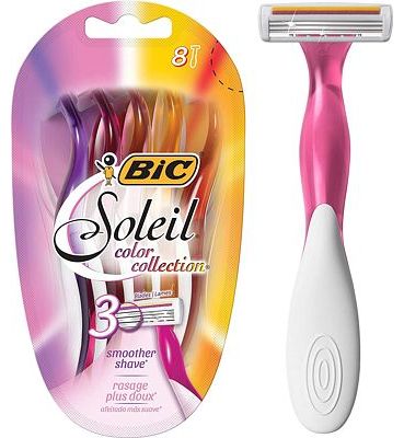 Purchase BIC Soleil Color Collection Women's Disposable Razor, 3 Blade, 8-Count at Amazon.com