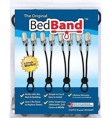 Purchase Bed Bands, Bed Sheet Holders, Black, 1 Pack (4 Bands) at Amazon.com
