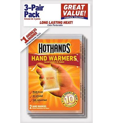 Purchase HotHands Hand Warmers - Long Lasting Safe Natural Odorless Air Activated Warmers - Up to 10 Hours of Heat - 3 Pair at Amazon.com