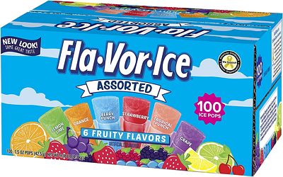 Purchase Fla-Vor-Ice Freezer Pops, Gluten & Fat Free Ice Pops, Fruity Flavors (100 - 1.5 oz pops) at Amazon.com