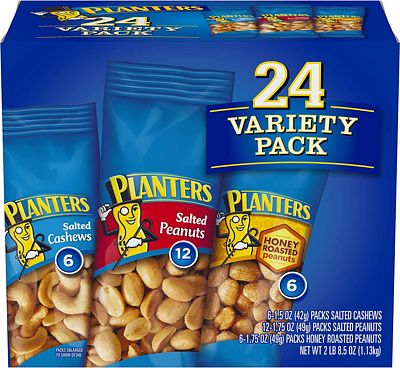 Purchase Planters Nuts Variety Pack (1.75oz, Pack of 24) at Amazon.com