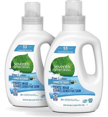 Purchase Seventh Generation Concentrated Laundry Detergent, Free & Clear Unscented, 40 Fl Oz, Pack of 2 at Amazon.com